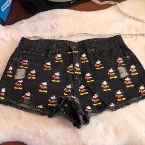 Disney Women's Mickey Mouse Jean Shorts